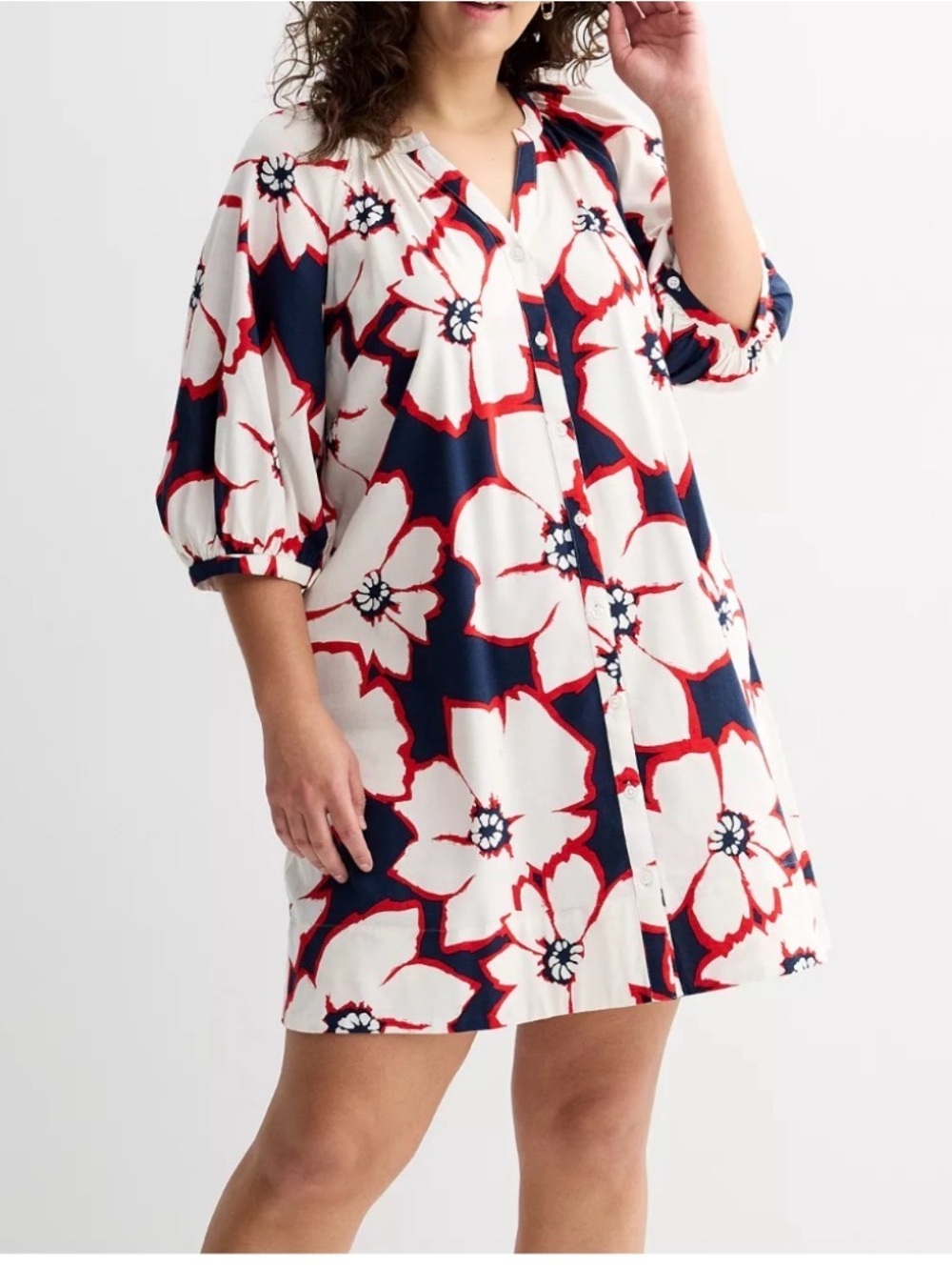 Sonoma Floral Print Shift Dress | Tropical Travel Resortwear Preppy Hawaiian MP